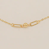 Elegant Link & Bead Bracelet 0.77 Grams, 18KT Gold